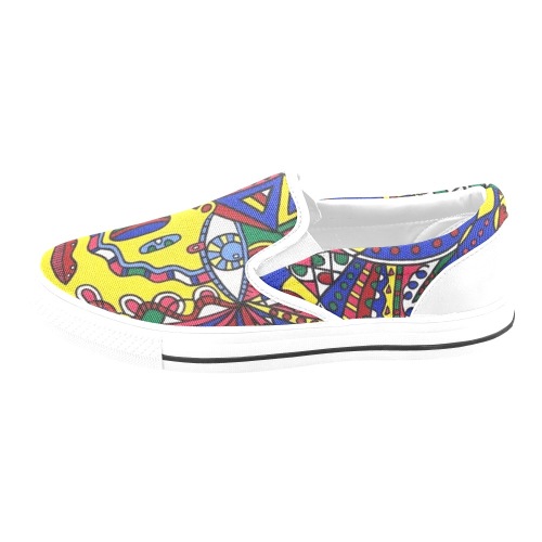 Whimsical Women's Slip-on Canvas Shoes (Model 019)