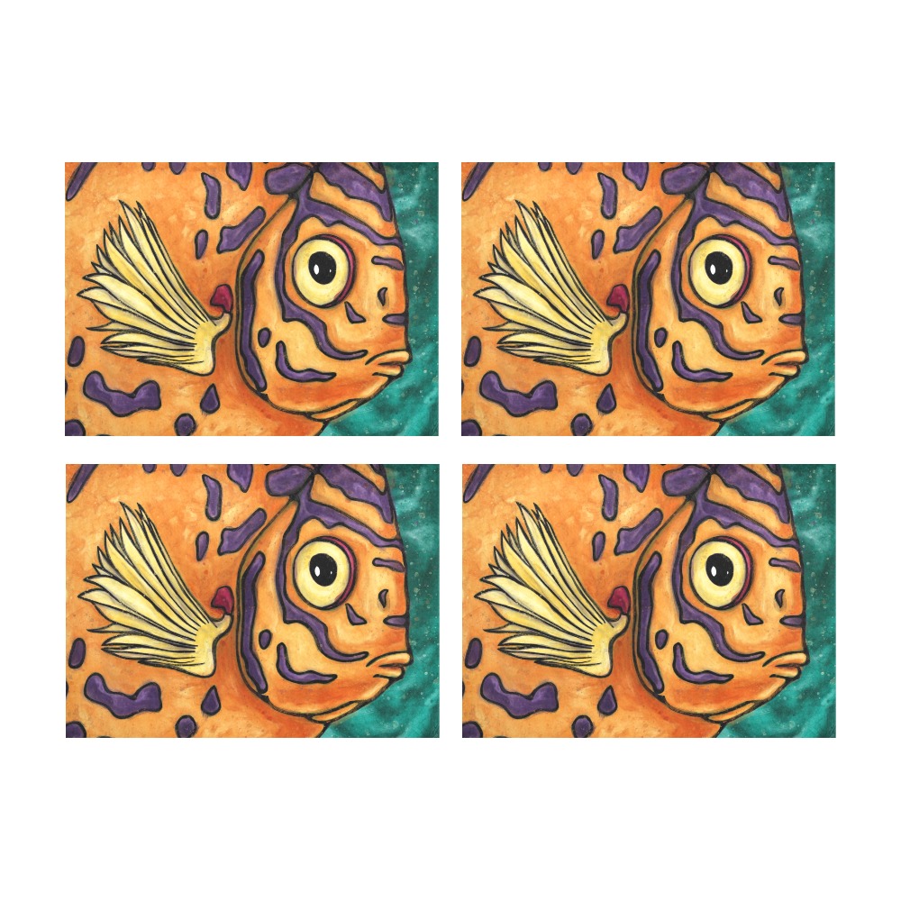 cartoon fish Placemat 14’’ x 19’’ (Four Pieces)