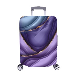 Medium Purple Waves Luggage Cover Luggage Cover/Medium 22"-25"