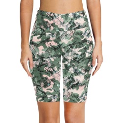 Modern camo mountains 23 Women's Workout Half Tights (Model L42)