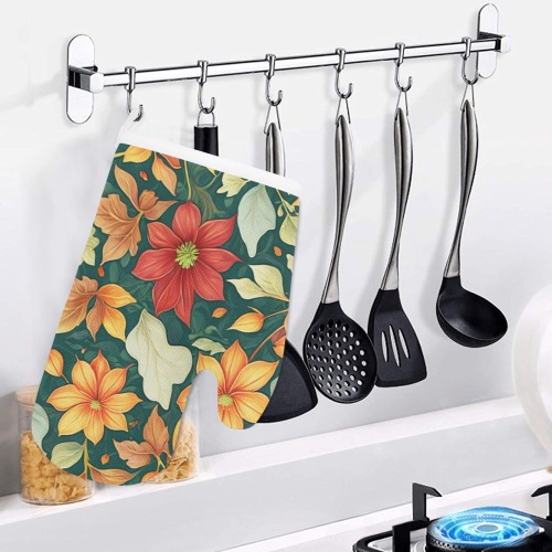 Fabulous Florals 9 Linen Oven Mitt (One Piece)