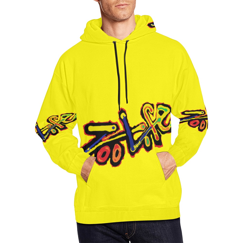 Z.L.LOGO.YELL. All Over Print Hoodie for Men (USA Size) (Model H13)