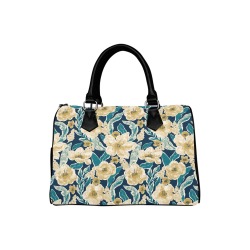 Painted Flowers Boston Handbag (Model 1621)