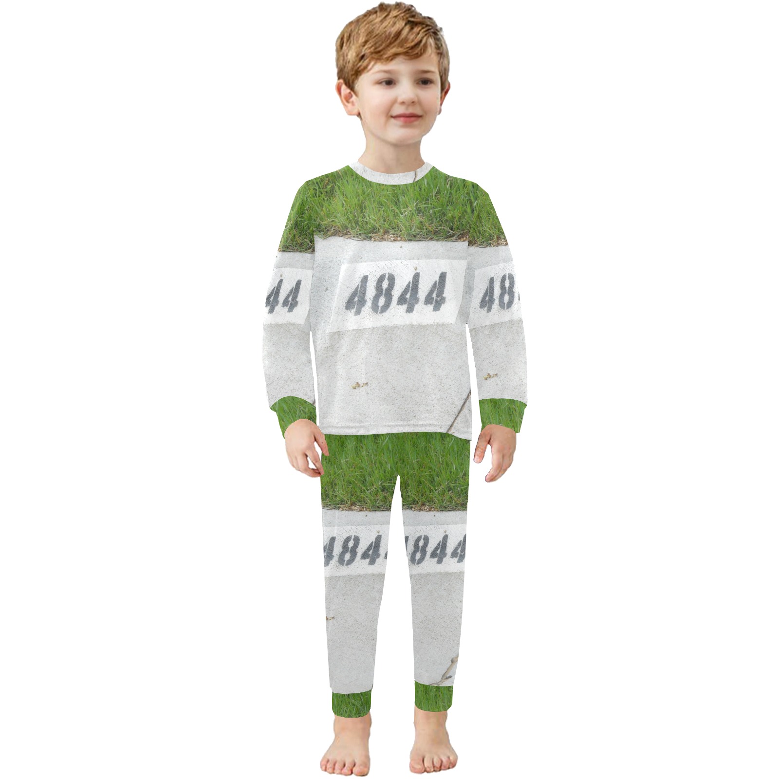 Street Number 4844 Little Boys' Crew Neck Long Pajama Set