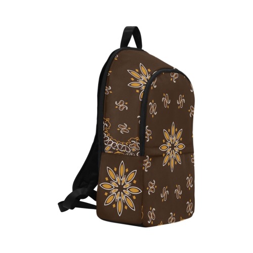 Bandanna Pattern Brown Fabric Backpack for Adult (Model 1659)