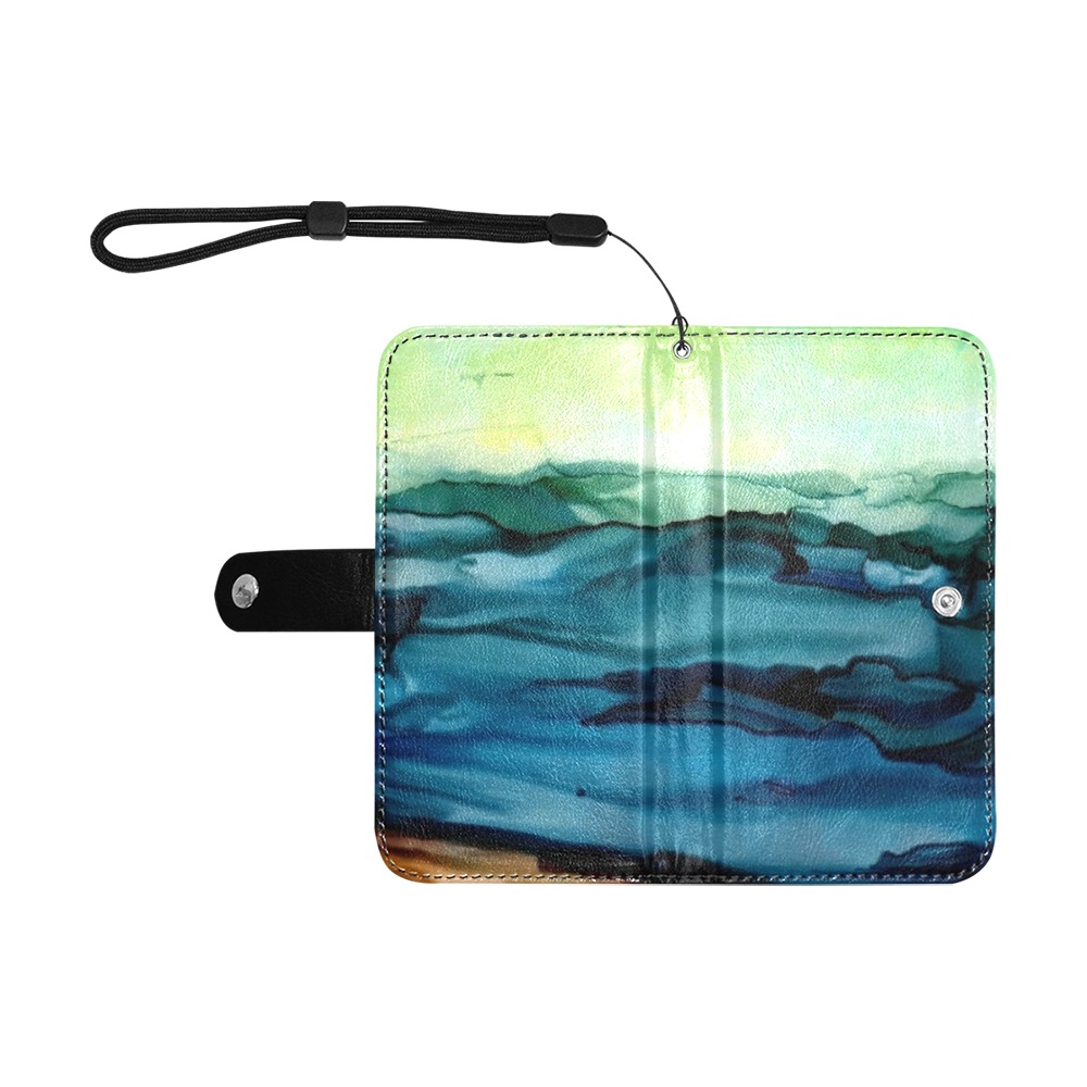 Beach Day 2016 Flip Leather Purse for Mobile Phone/Small (Model 1704)