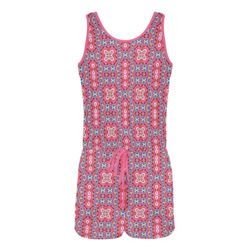 uier All Over Print Vest Short Jumpsuit