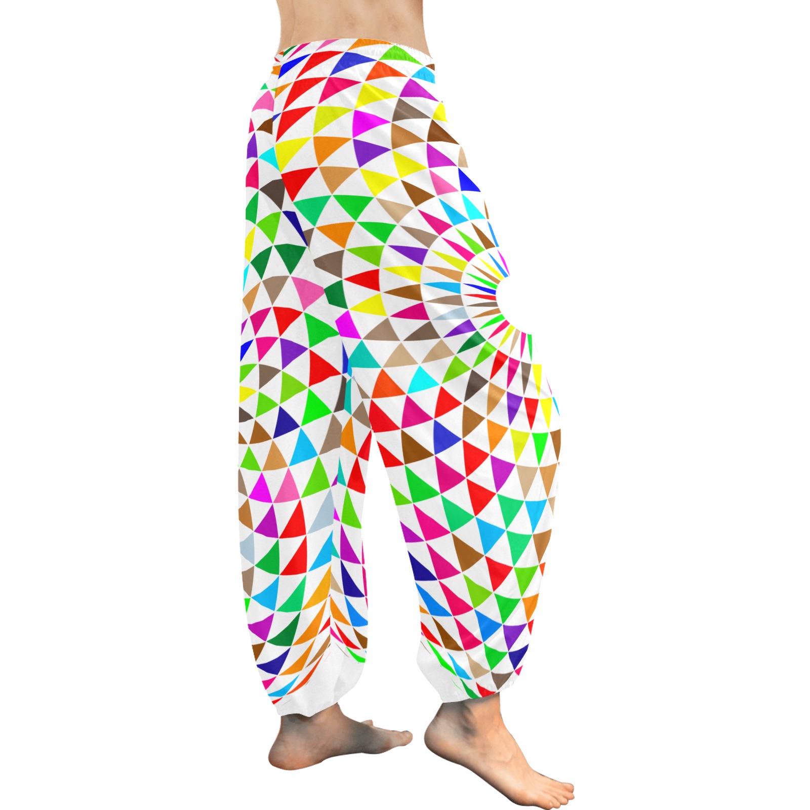 Rainbow Mandala Pattern Women's All Over Print Harem Pants (Model L18)