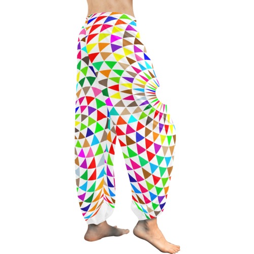 Rainbow Mandala Pattern Women's All Over Print Harem Pants (Model L18)
