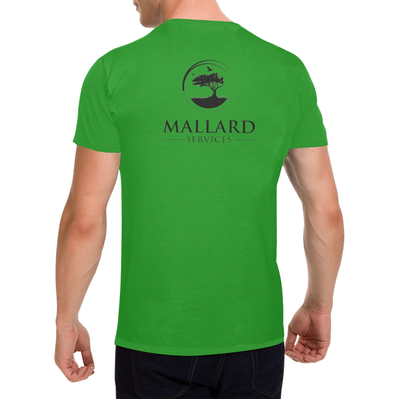 Mallard transparent green Men's T-Shirt in USA Size (Two Sides Printing)