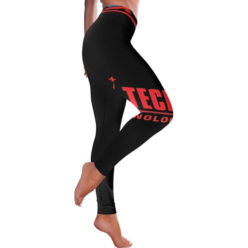 teckleggings Women's Low Rise Leggings (Invisible Stitch) (Model L05)