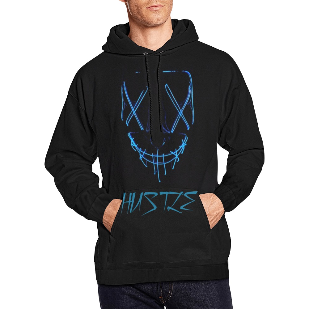 HUSTLE All Over Print Hoodie for Men (USA Size) (Model H13)