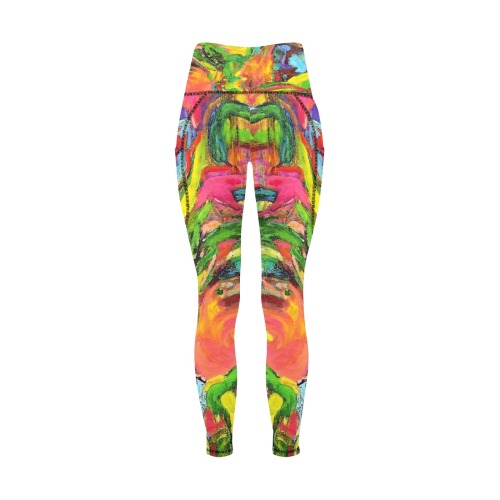 African Tree Collection Women's All Over Print Leggings with Pockets (Model L56)
