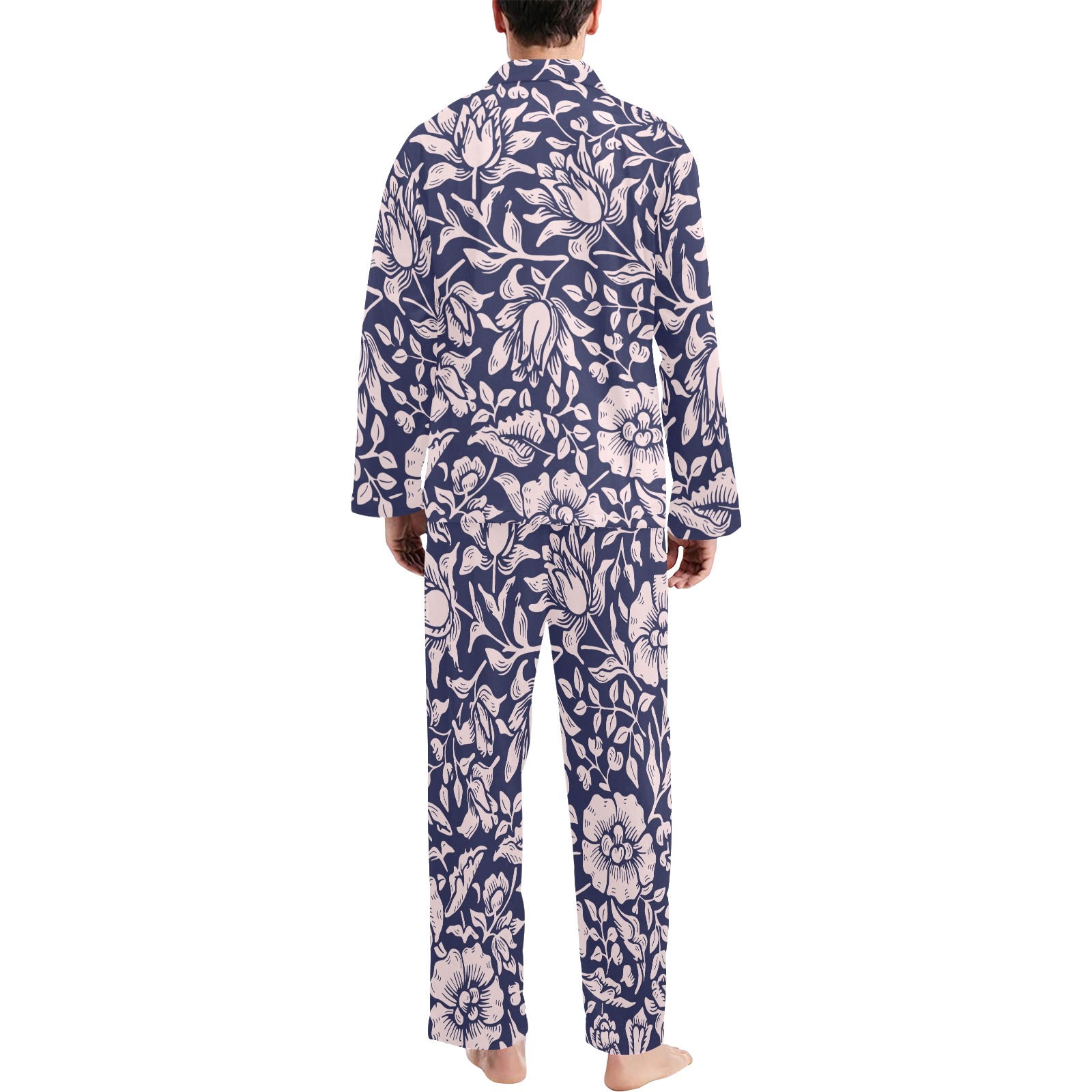 Pajama Men's V-Neck Long Pajama Set