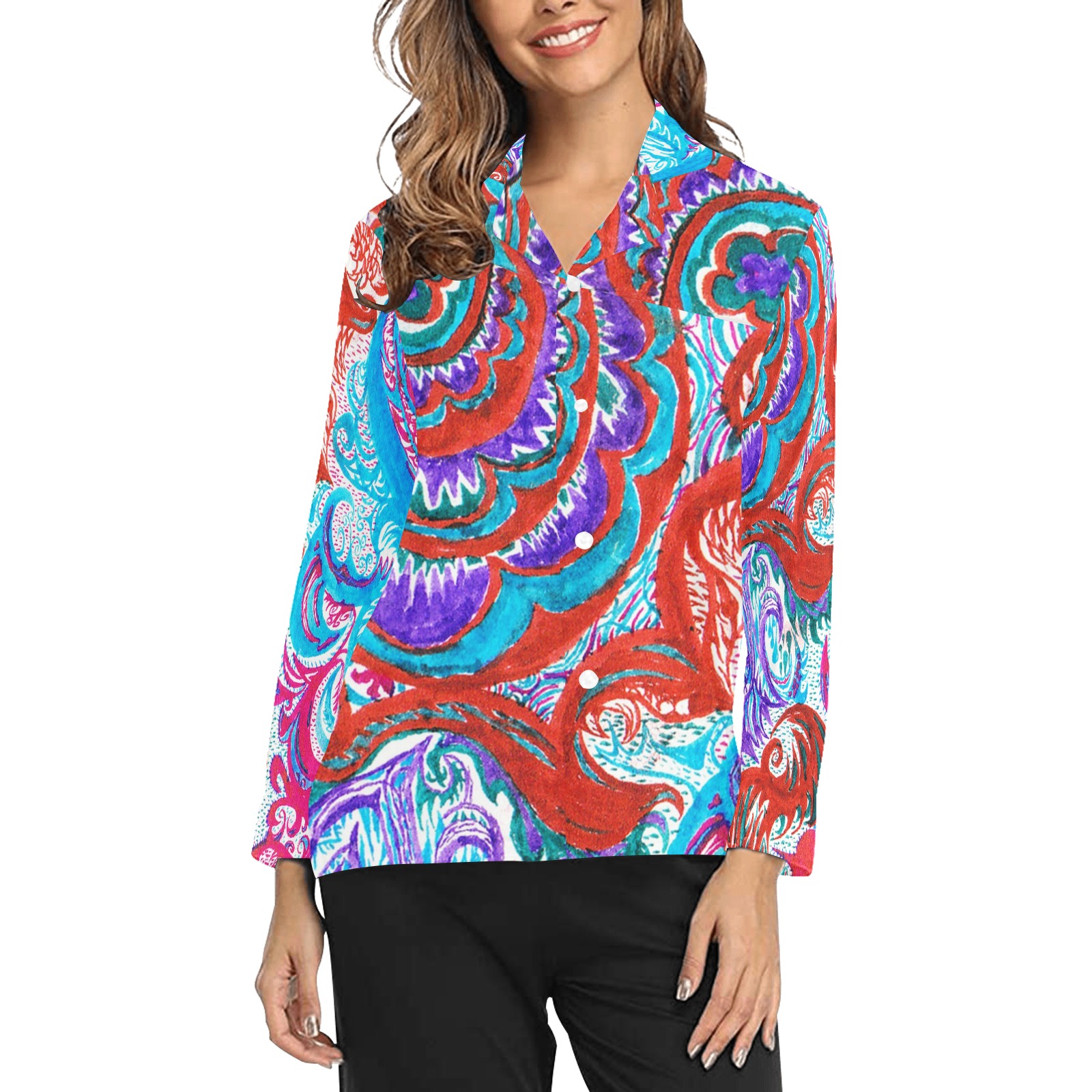 Beginning shirt Women's Long Sleeve Pajama Shirt