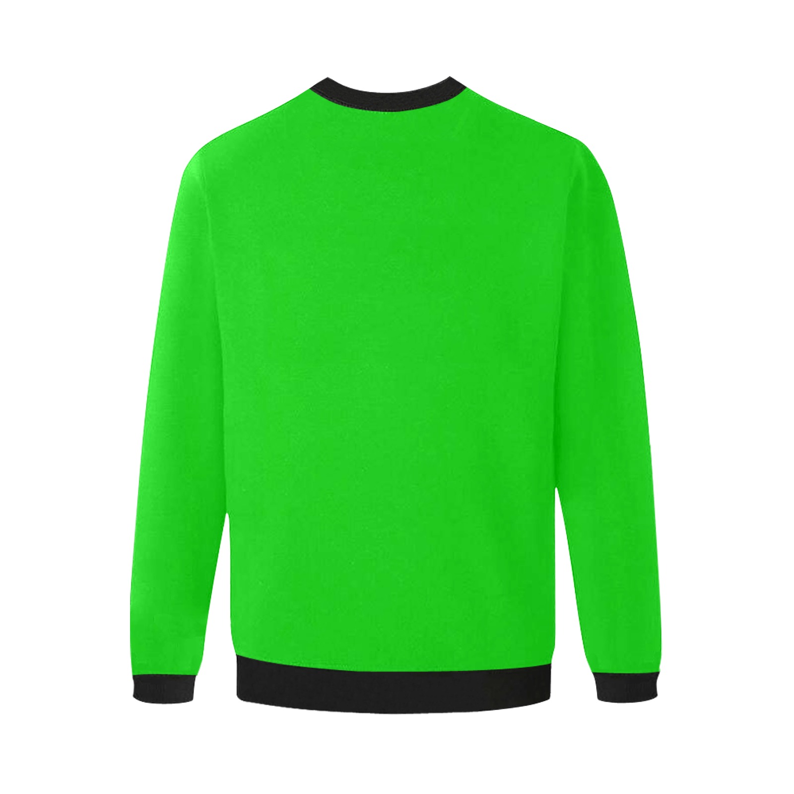 Merry Christmas Green Solid Color Men's Oversized Fleece Crew Sweatshirt (Model H18)