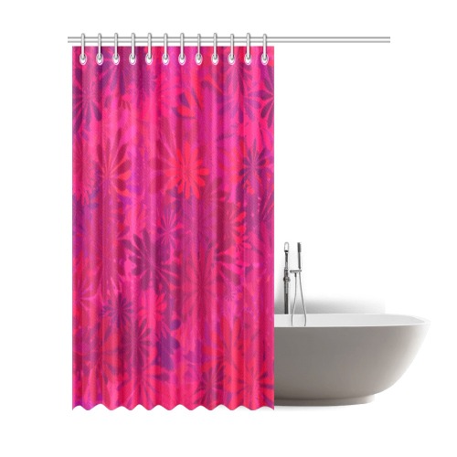 Red Daisies Shower Curtain 72"x84"