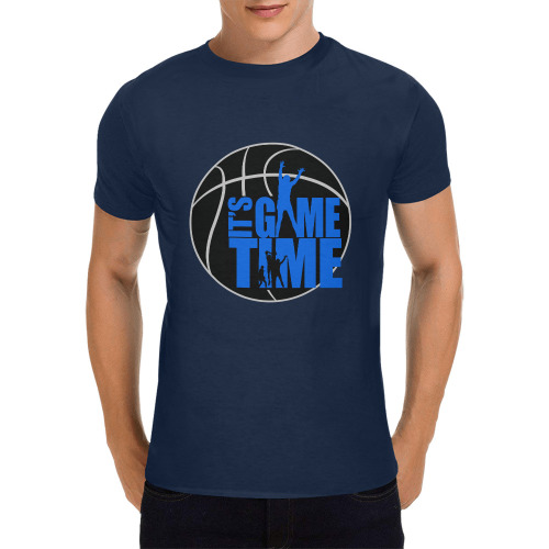 Its Game Time - Blue Men's T-Shirt in USA Size (Front Printing Only)