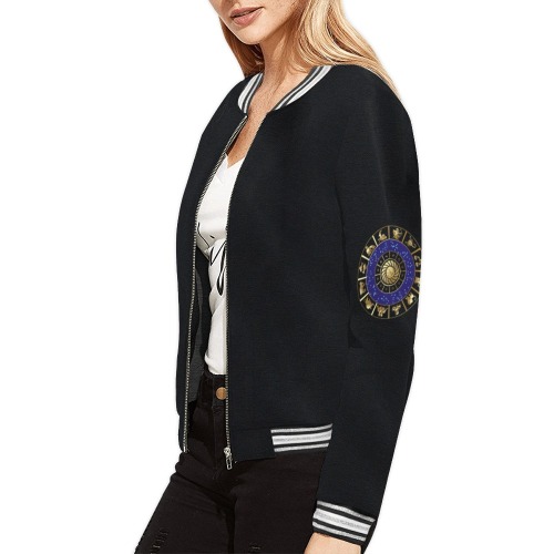 The Tarot Teacher All Over Print Bomber Jacket for Women (Model H21)