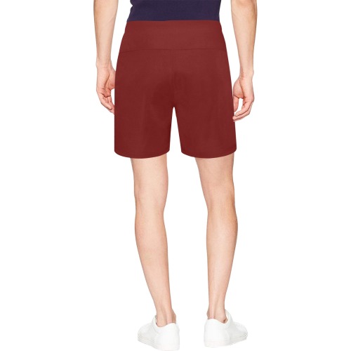 color blood red Men's Mid-Length Beach Shorts (Model L47)