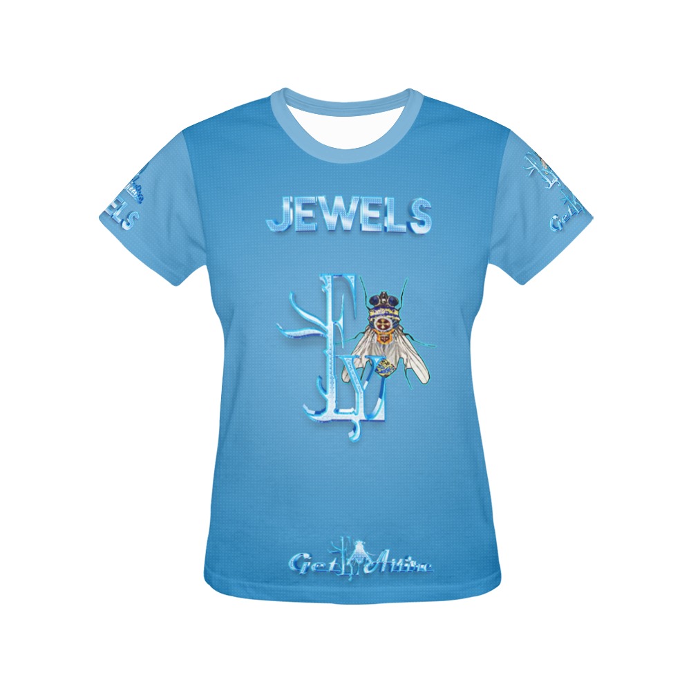 Jewels Collectable Fly All Over Print T-Shirt for Women (USA Size) (Model T40)