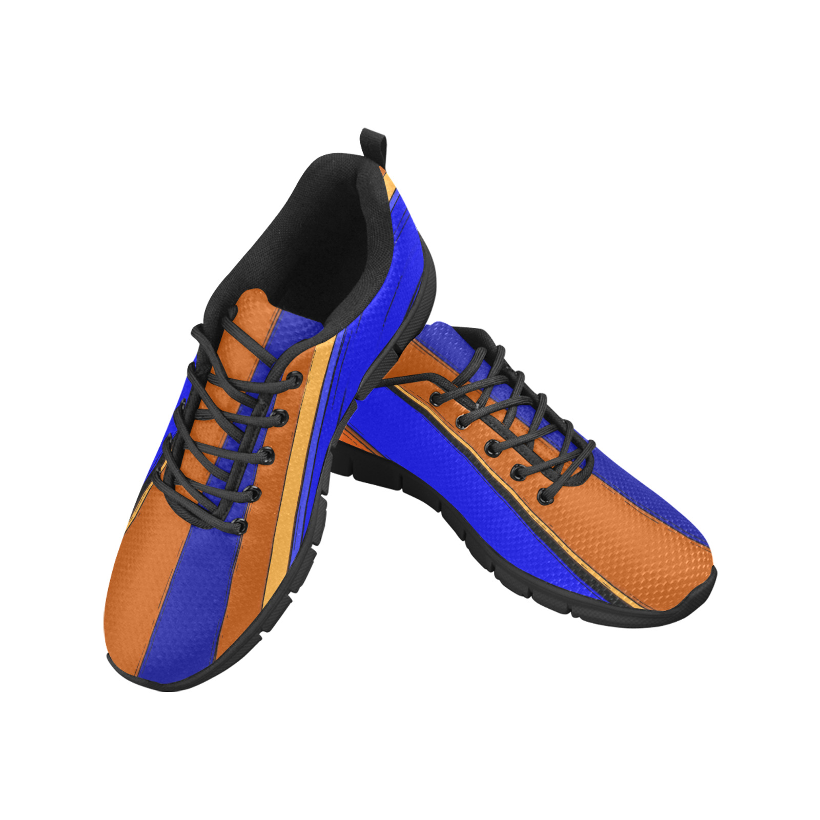 Abstract Blue And Orange 930 Women's Breathable Running Shoes (Model 055)