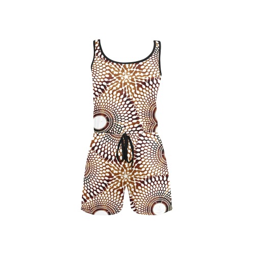 AFRICAN PRINT PATTERN 4 All Over Print Short Jumpsuit