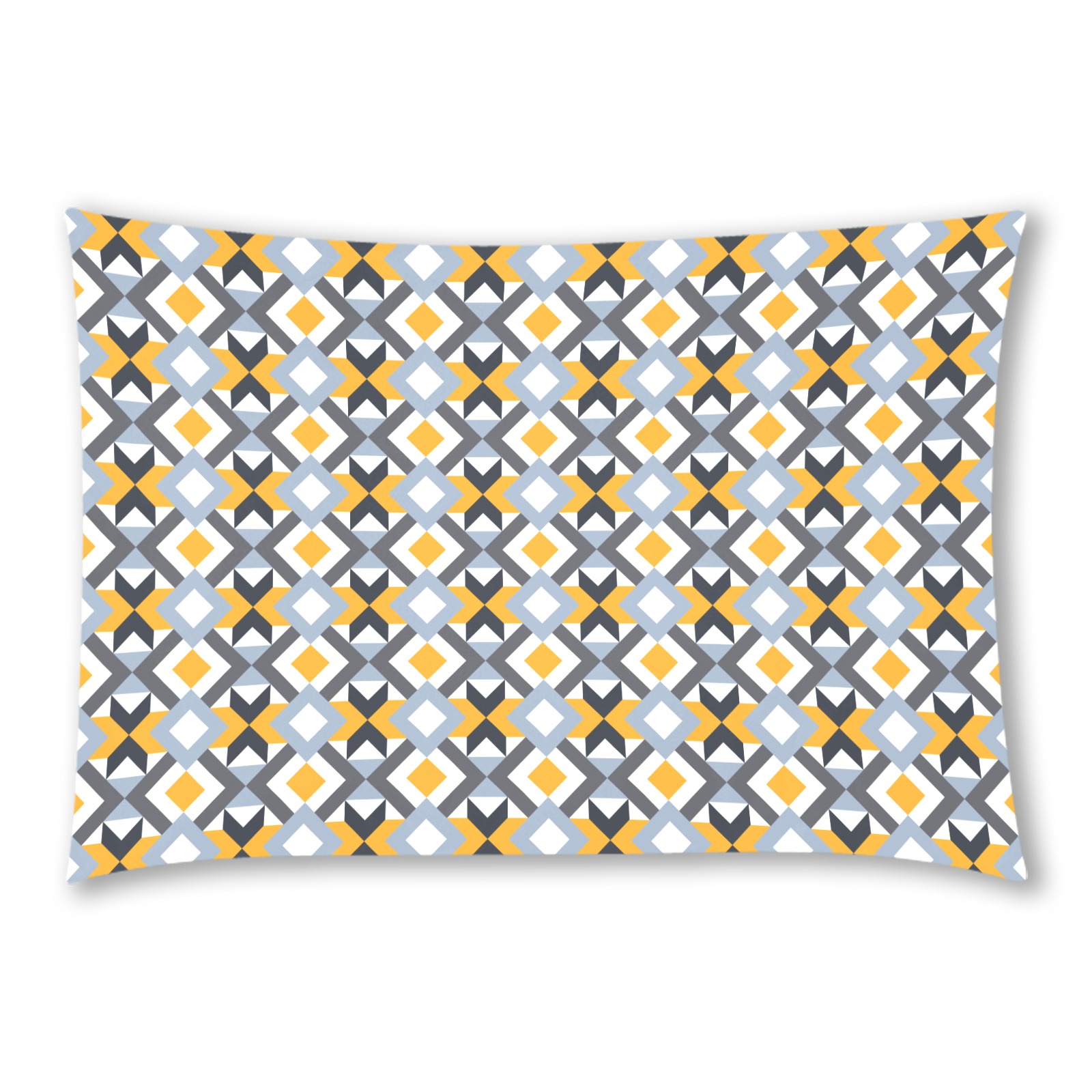 Retro Angles Abstract Geometric Pattern Custom Rectangle Pillow Case 20x30 (One Side)
