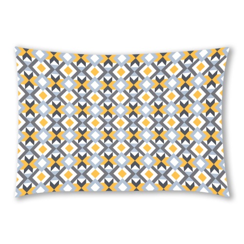 Retro Angles Abstract Geometric Pattern Custom Rectangle Pillow Case 20x30 (One Side)