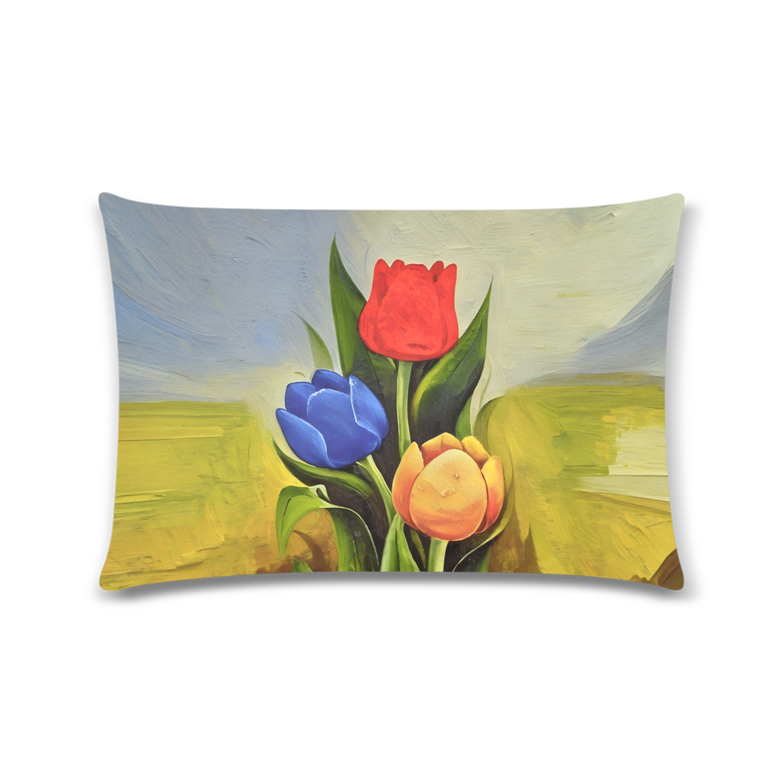 Blooming Unity Ծաղկող միասնություն Custom Zippered Pillow Case 16"x24"(Twin Sides)