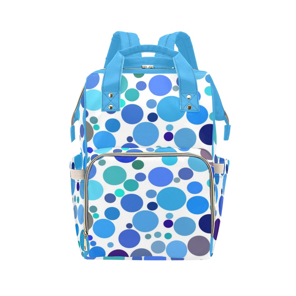 Blue Dots Diaper Bag Multi-Function Diaper Backpack/Diaper Bag (Model 1688)