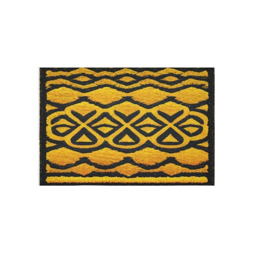 ikat style, yellow Cotton Linen Wall Tapestry 60"x 40"