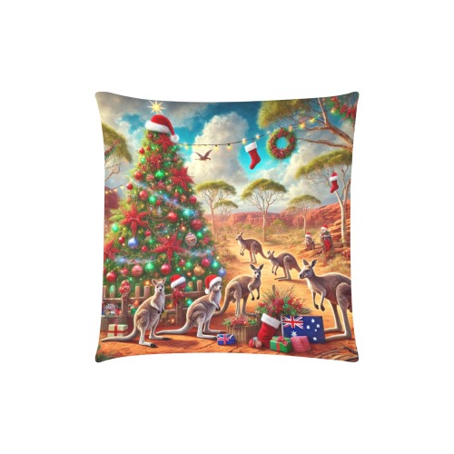 Outback Christmas Custom Zippered Pillow Cases 18"x18" (Two Sides)