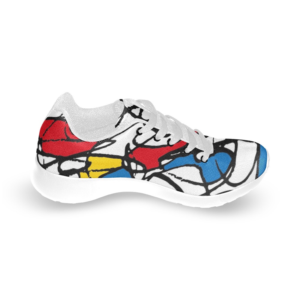 Mondrian Doodle Scribble Women’s Running Shoes (Model 020)