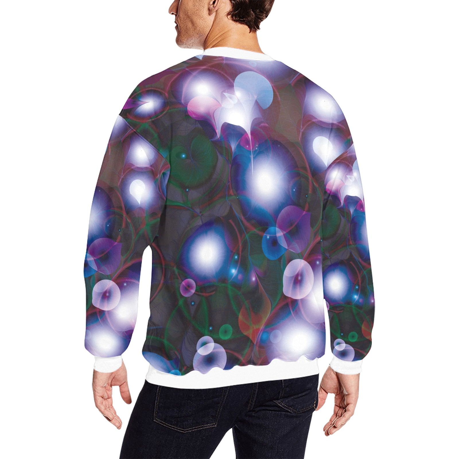 melting bubbles2 All Over Print Crewneck Sweatshirt for Men (Model H18)