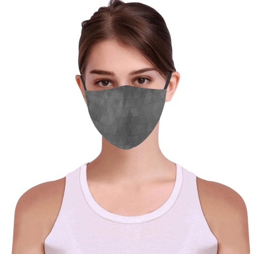 mosaic triangle 15 3D Mouth Mask with Drawstring (Pack of 100) (Model M04)