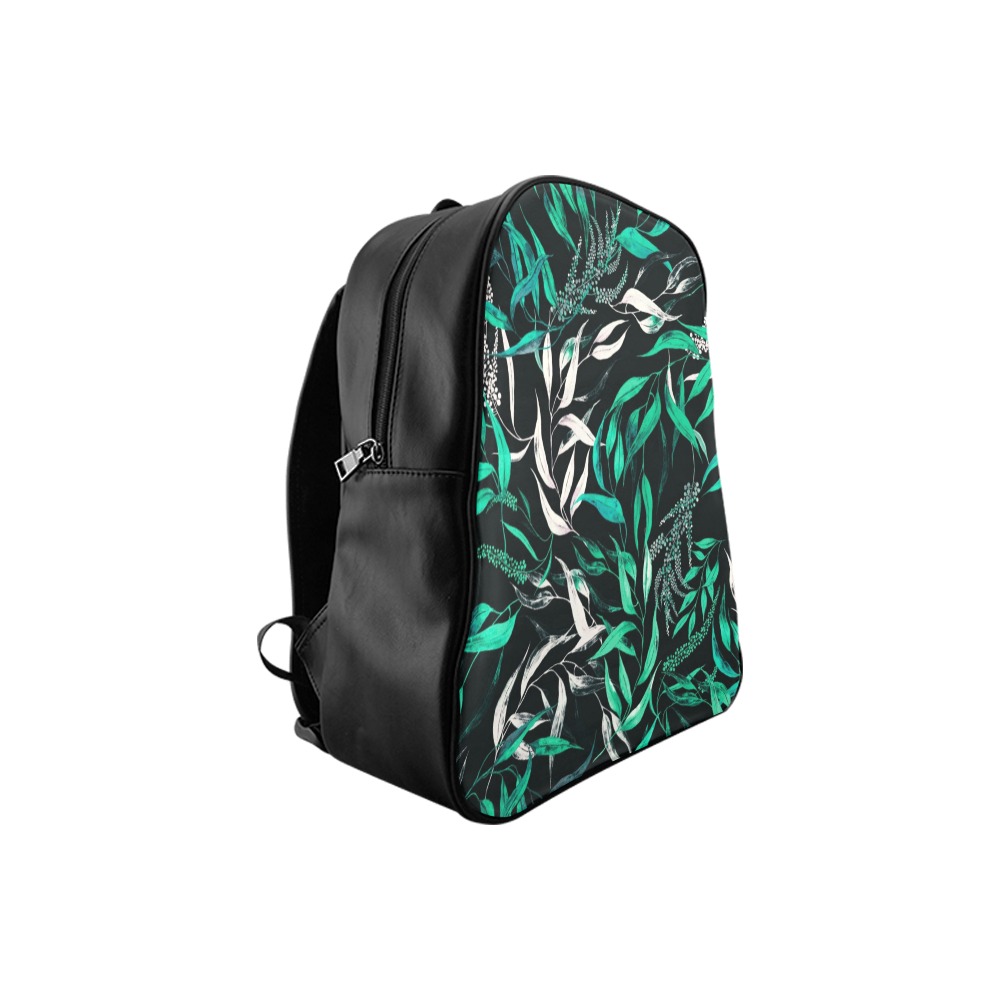 Greenish leaf paint 1 School Backpack (Model 1601)(Small)