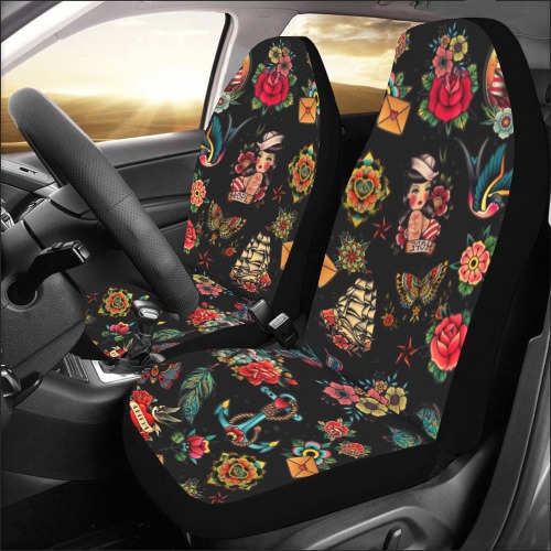 Tattoo Car Seat Covers (Set of 2&2 Separated Designs)