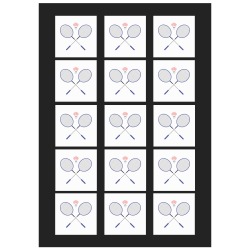 Badminton Personalized Temporary Tattoo (15 Pieces)
