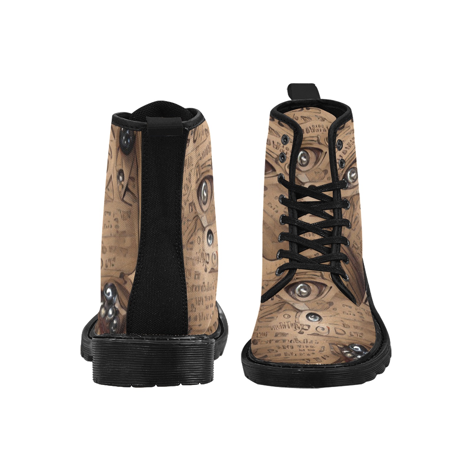 Spirit_Board_TradingCard Martin Boots for Women (Black) (Model 1203H)