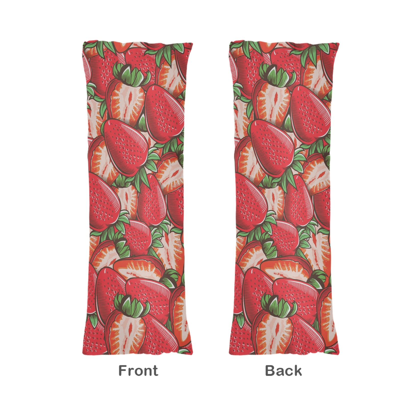 Vintage Strawberry Seamless Body Pillow Case 20" x 54" (Two Sides)