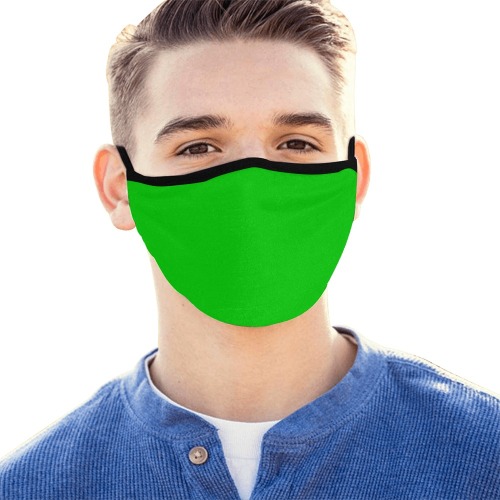 Merry Christmas Green Solid Color Mouth Mask