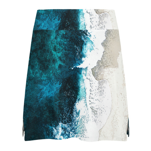 Ocean And Beach Women's Athletic Skirt (Model D64)