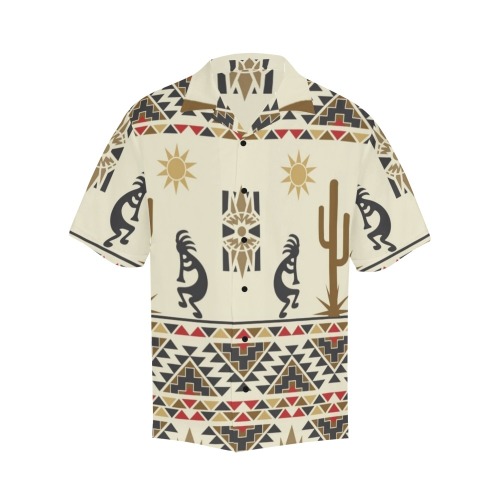 Aztec Southwestern Kokopelli Hawaiian Shirt with Merged Design (Model T58)