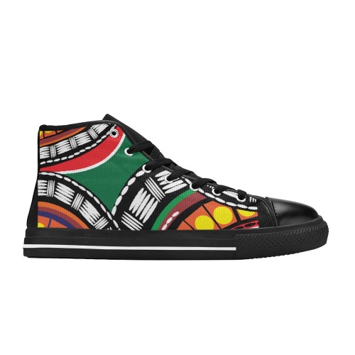 Tribal Women's Classic High Top Canvas Shoes (Model 017)