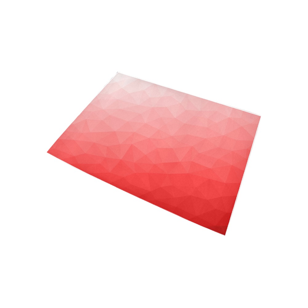 Red gradient geometric mesh pattern Area Rug 5'3''x4'