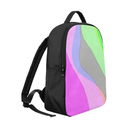 Abstract 703 - Retro Groovy Pink And Green Popular Fabric Backpack (Model 1683)