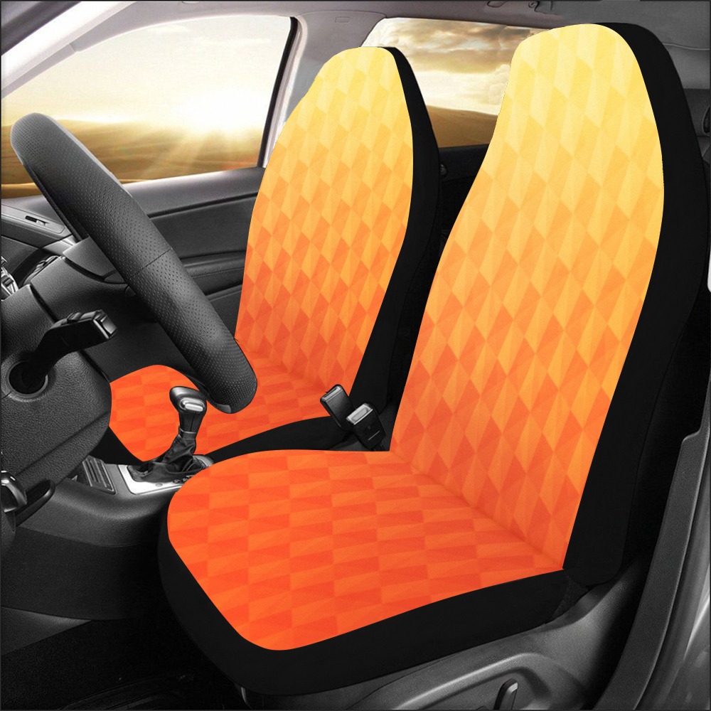 Yellow to Orange Fade Car Seat Covers (Set of 2)