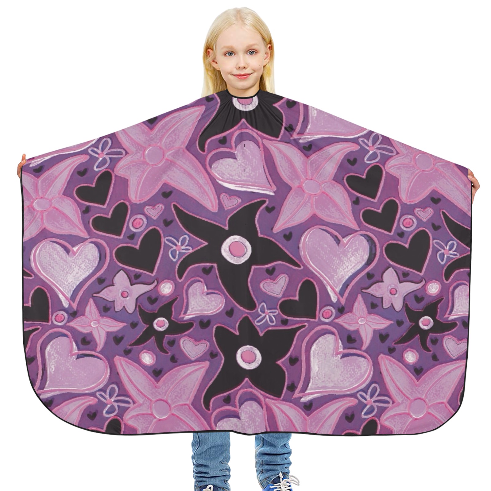 Magic Floral Pattern Hair Cutting Cape for Kids