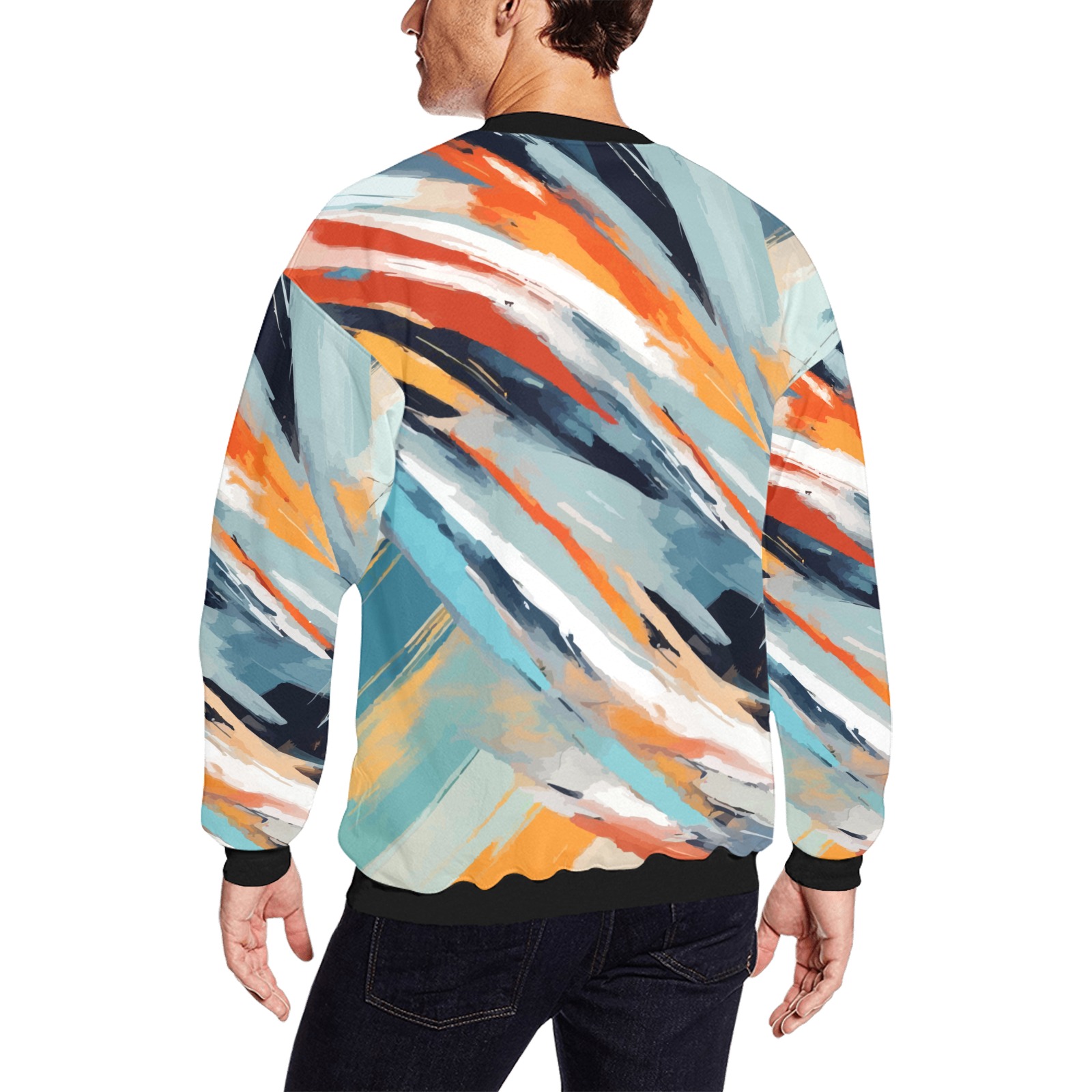 Perfect Pastel Brush Print Sweatshirt - Ships in 24 Hrs
